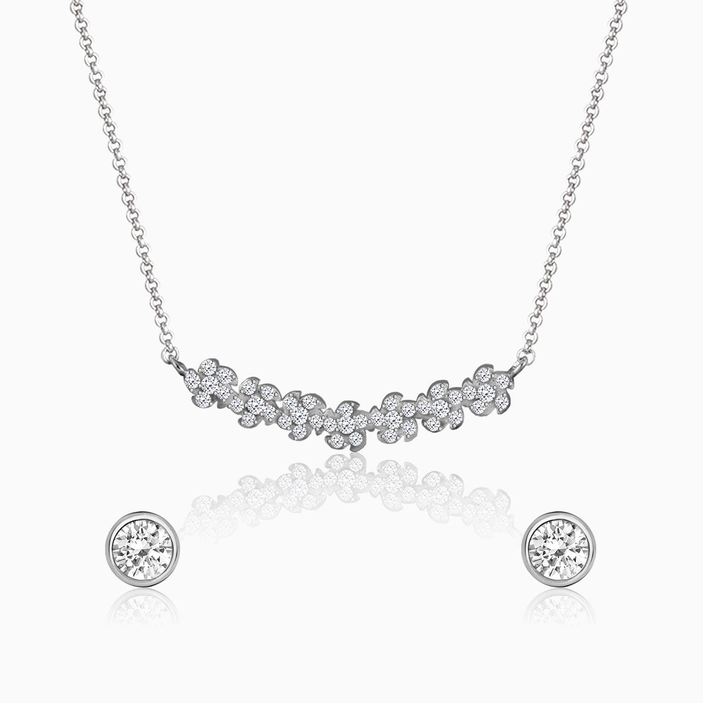 Silver Shining Zircon Set