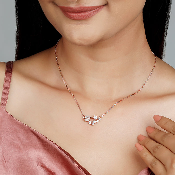 Rose Gold Celestial Love Necklace