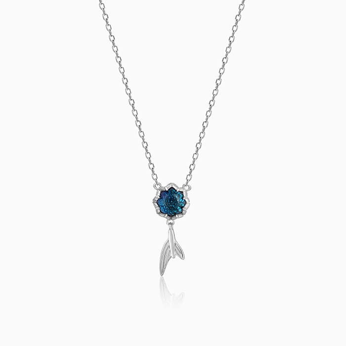 Silver Fin in Ocean Necklace