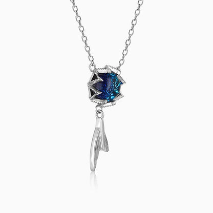 Silver Fin in Ocean Necklace