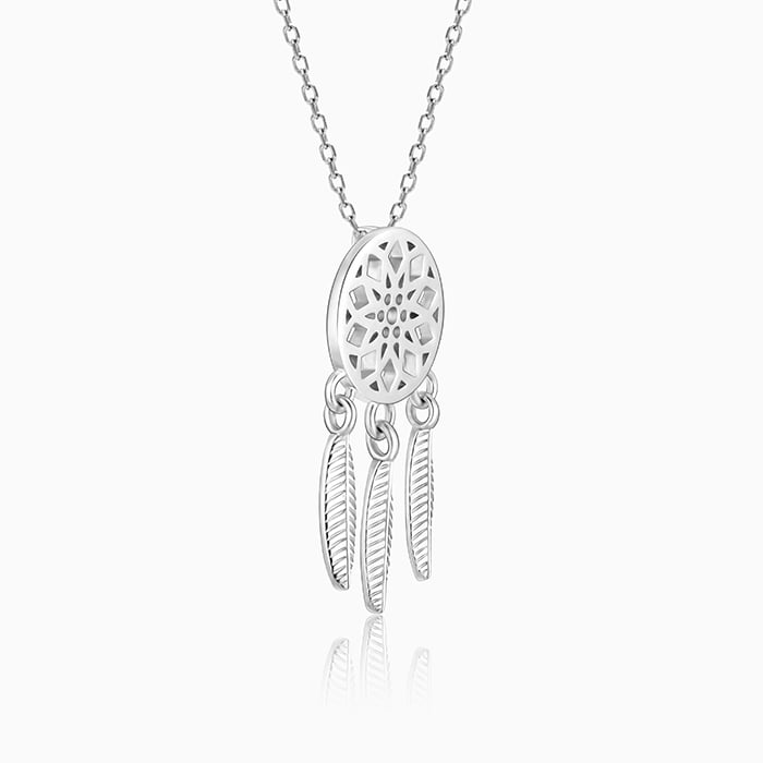 Silver Dreamcatcher Necklace