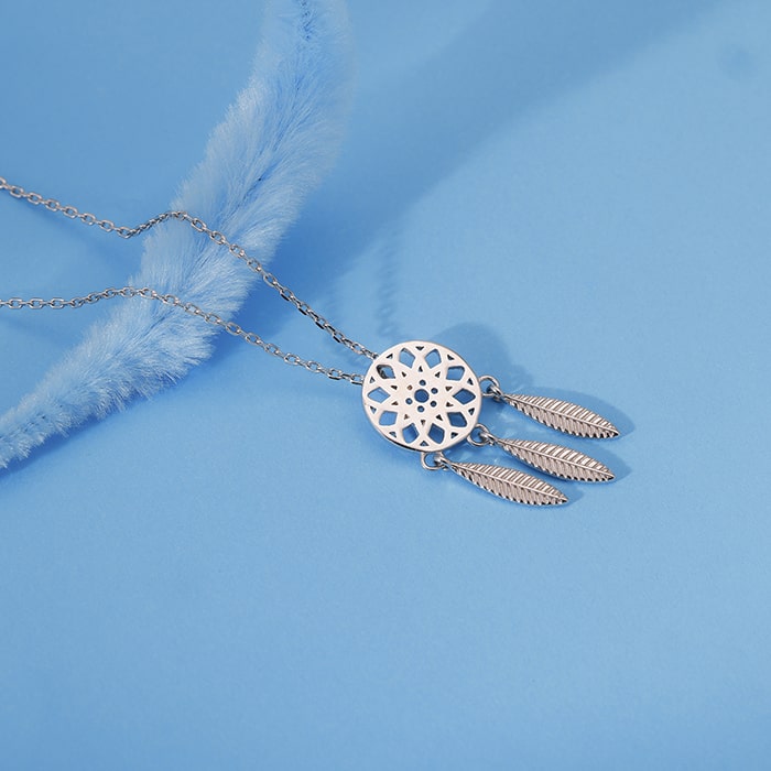 Silver Dreamcatcher Necklace