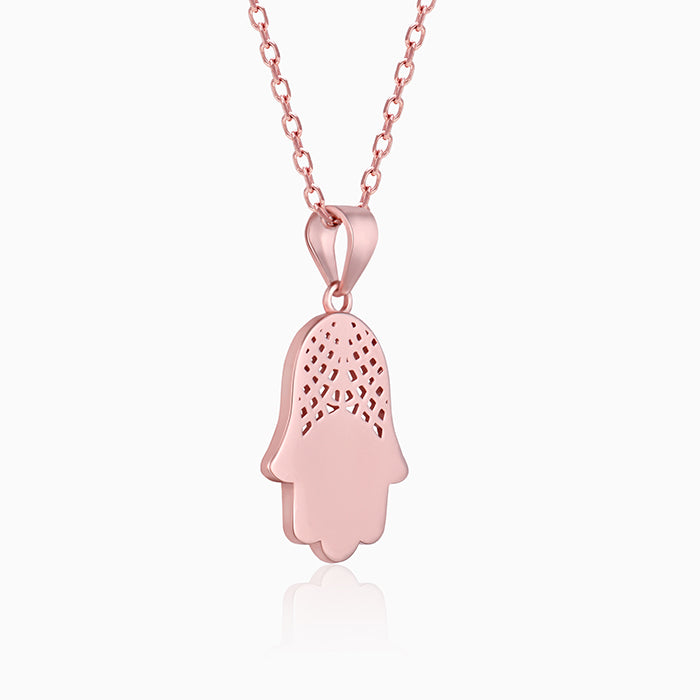 14k Gold & Mother of Pearl Hamsa Necklace – Sabrina Design