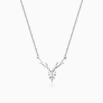 Silver Deer Solitaire Heart Set