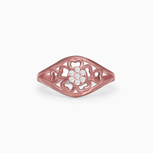 Rose Gold Shining Flower Ring