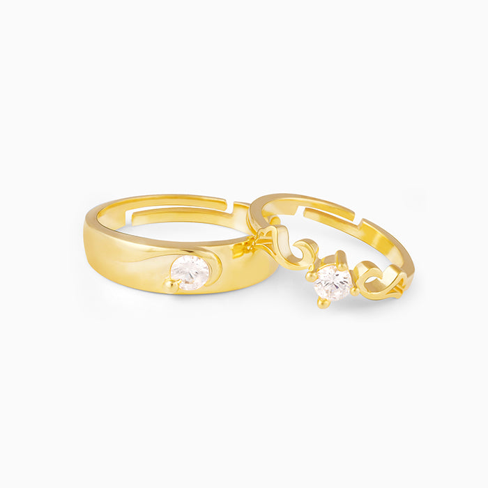 SPE Gold -Half Moon Design Gold Ring For Couple - Poonamallee