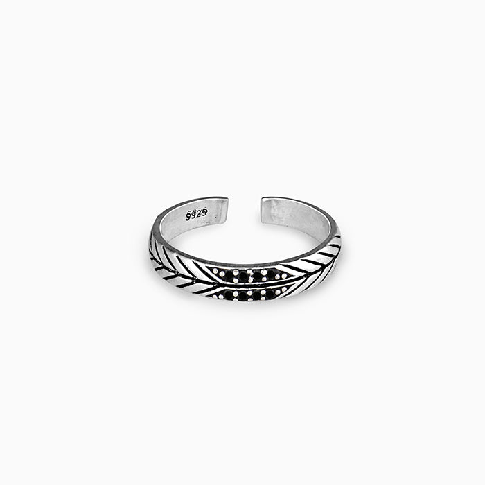 Silver Intricate Leaf Ring