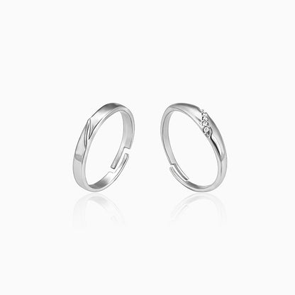 Buy Silver Love Unfolds Couple Bands at Best Price