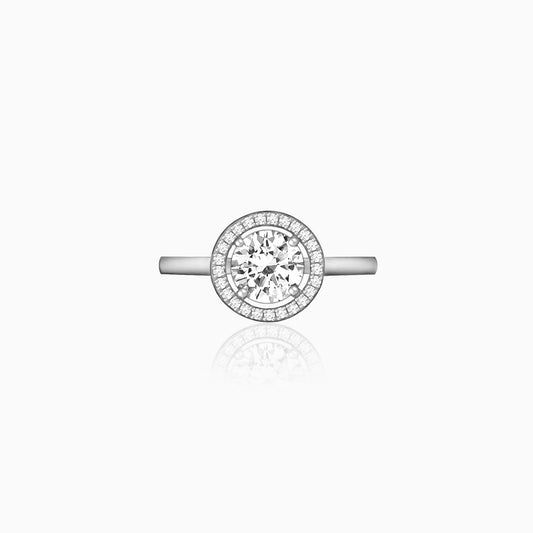 Silver Zircon Sunshine Ring