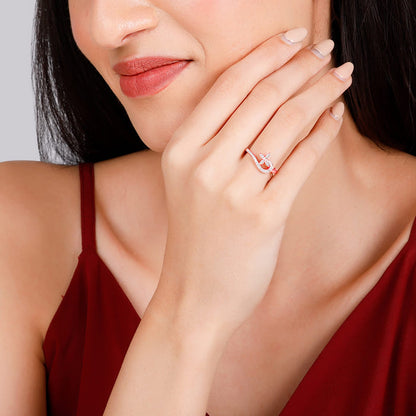 Anushka Sharma Rose Gold Floral Fun Ring