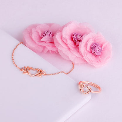 Rose Gold Intertwined In Love Set