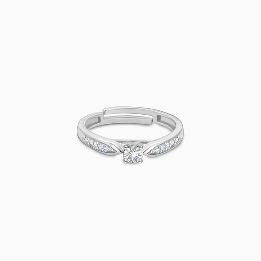 Silver Diamond Delight Ring