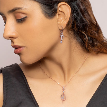 Rose Gold Zircon Fairy Set with Link Chain