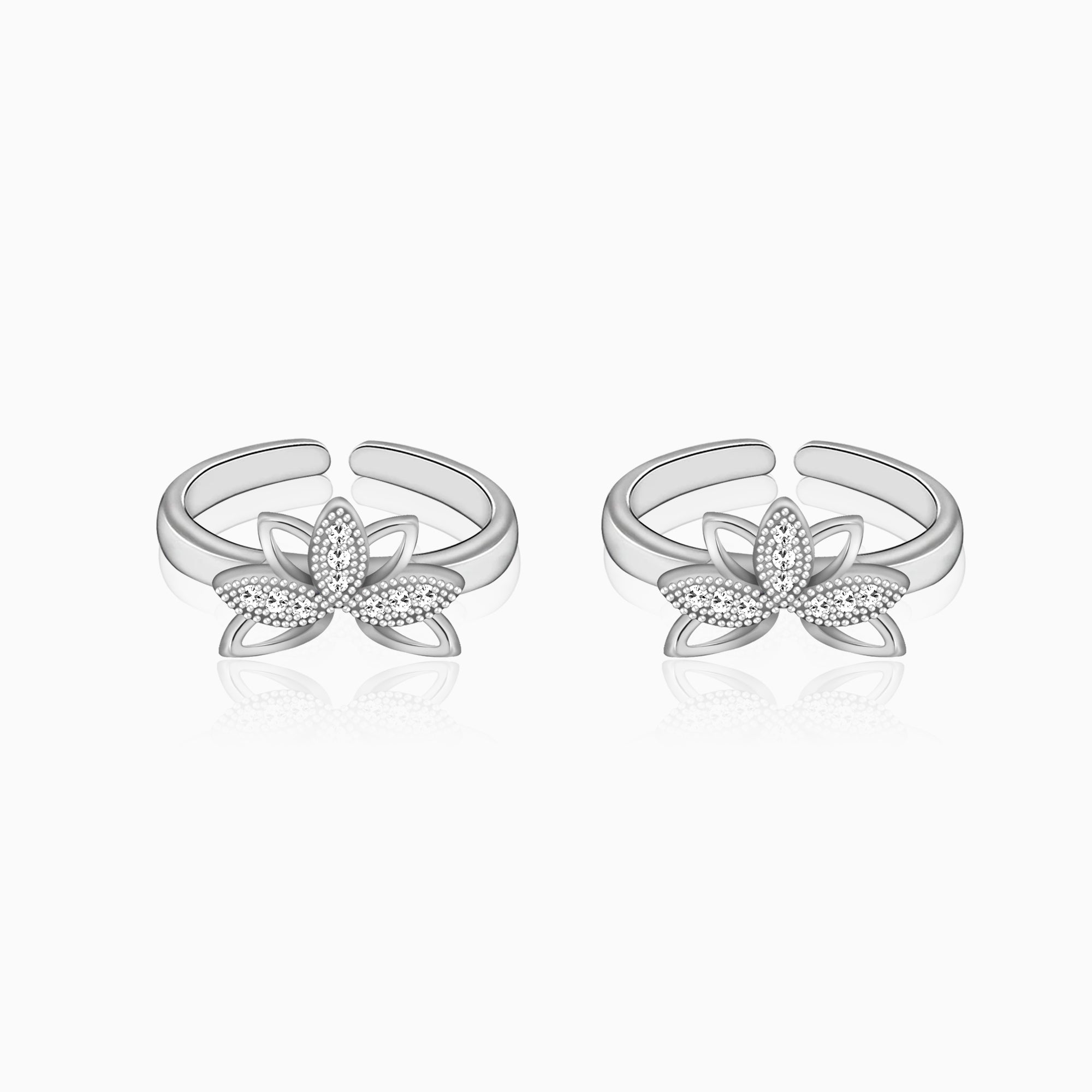 Buy Lotus Flower Sterling Silver Toe Ring or Midi Ring Adjustable Toe Ring  for Woman Online in India - Etsy