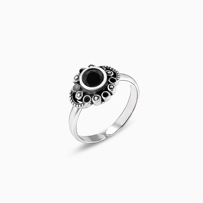 Buy quality Silver 925 vinatge black stone men ring in Ahmedabad