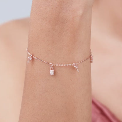 Rose Gold Secure Love Bracelet