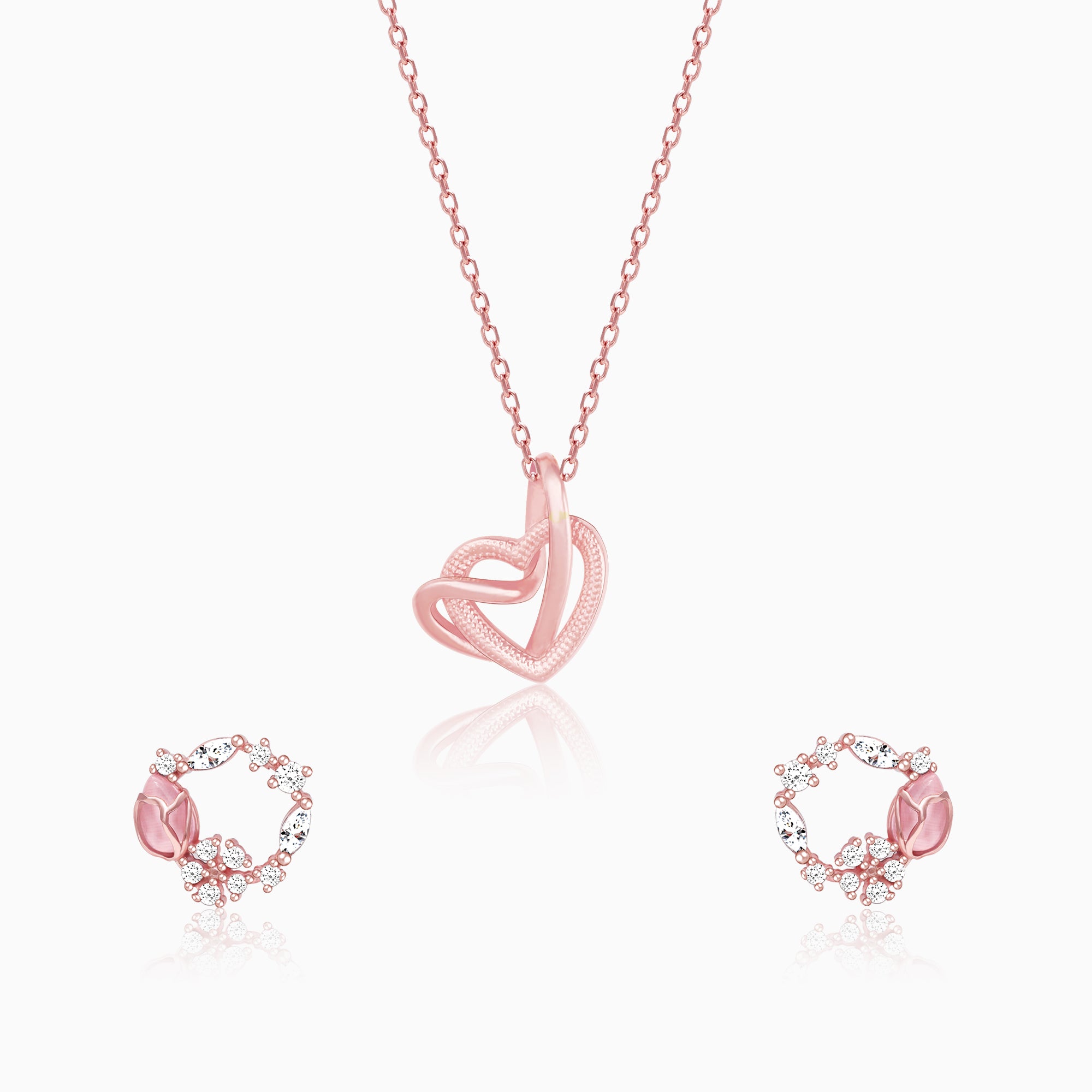 Rose Gold Heart Wreath Set – GIVA Jewellery